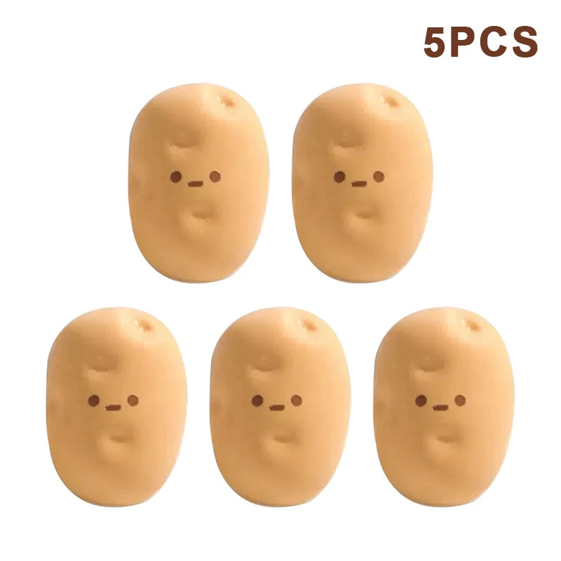 Creative Simulation Food Eraser Potato-shaped Model Children's Qme 5PCS