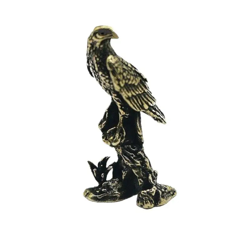 Home Office Desk Animal Decoration Vintage Copper Plated Bird Qme