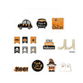 Halloween 2D Wooden Desktop Sign, No Tray, Orange Black Car Magic Pot, Witch Dwarf Ghost Decoration, Halloween Home Decor Qme YXZH0285
