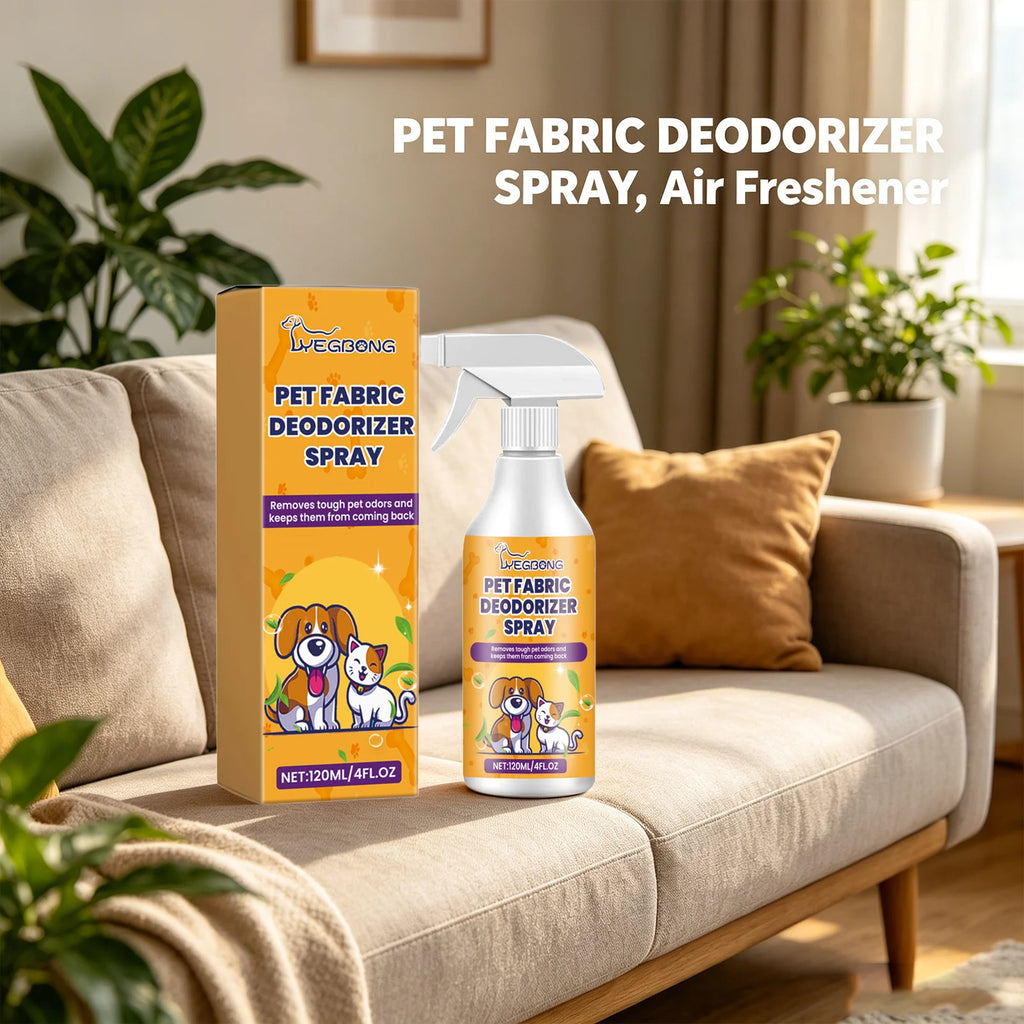 Pet Deodorizing Spray Removes Odors Freshens Air Long Lasting Fragrance Mild Ingredients Air Freshener & Pet Fabric Odor Remover Qme