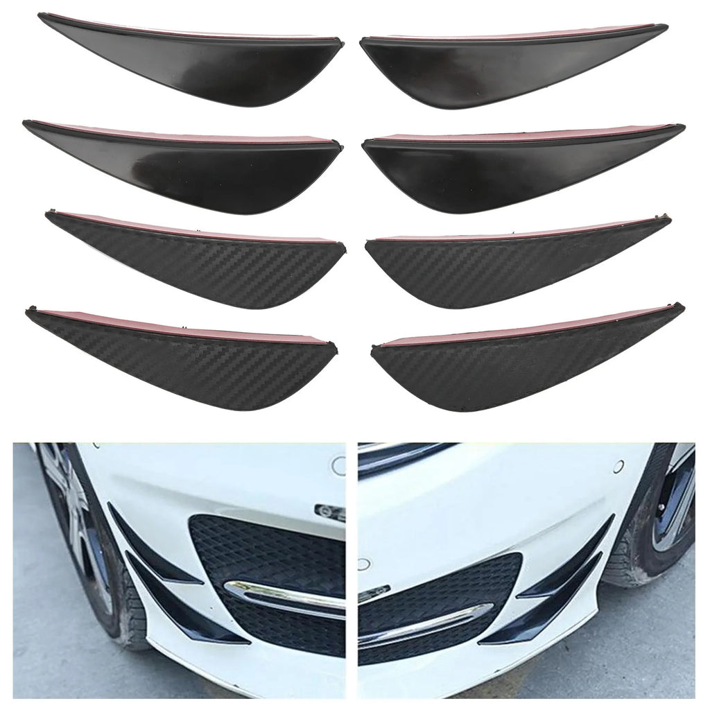Front Bumper Air Knife Spoiler Modification Diffuser PVC Paste Type Front Bumper Lip Front Bumper Qme