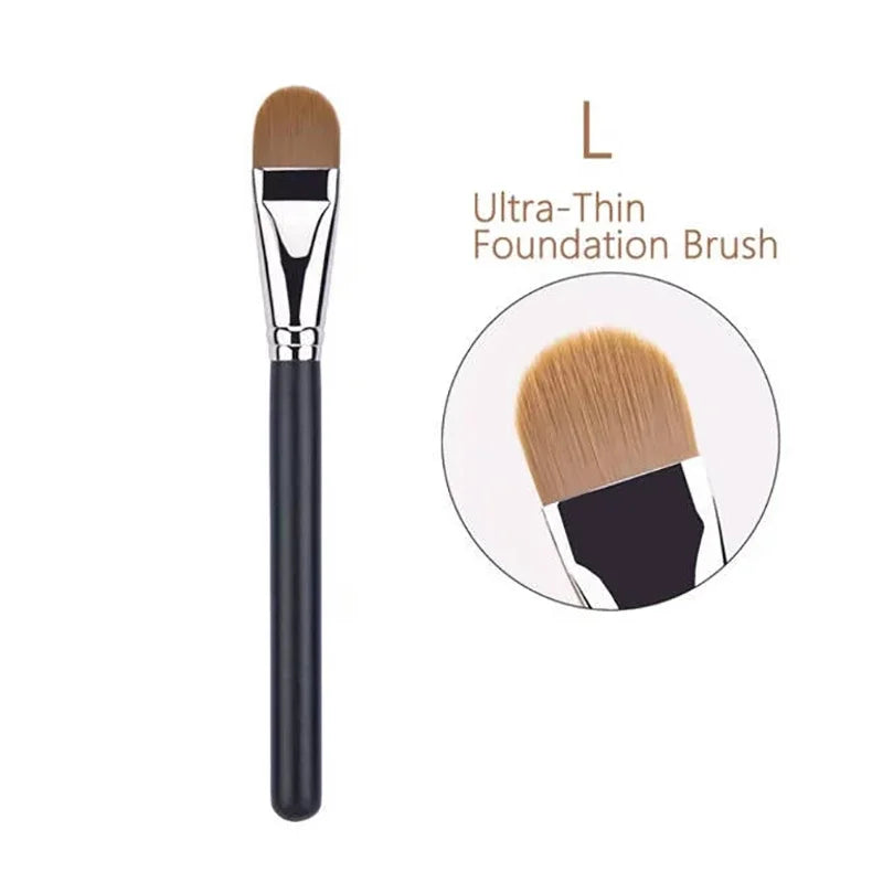 Flat Round Ultra-thin Foundation Concealer Makeup Brush Professional Contour Liquid Cream Concealer Make-up Tool 4 Types Sizes Qme L