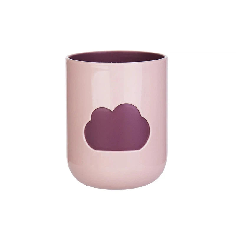 Cloud Pattern Toothbrush Cup Big Mouth Couples Cups Plastic Wash Qme B