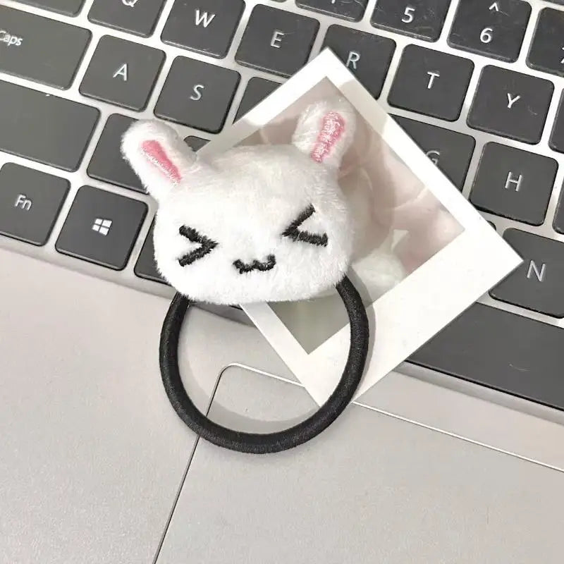 1 Cute Plush Bunny Rabbit Hair Tie Hairband Lolita Girls Students Qme