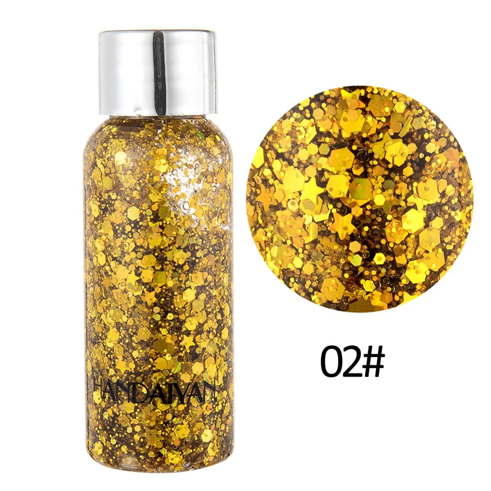 Glitter Body Lotion Diamond Gel Cream Eye Nail Hair Face Lasting Qme B