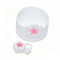 Tumbler Straw Cover Water Bottle Silicone Boot Charm Begonia Shape Qme 2PCS White