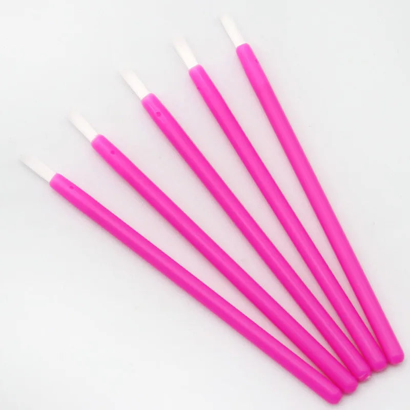 Disposable Nylon Fiber Lip Brush Lipstick Wands Clean Applicator Qme 50PCS Rose China Mainland