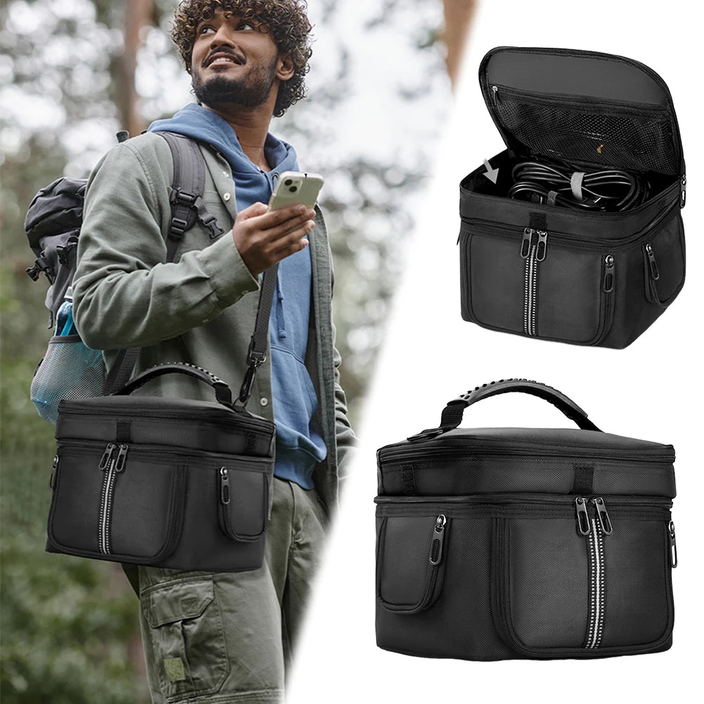 Carrying Case Storage Case Multiple Pockets Travel Storage Bag Protective Case for Ecoflow Portable Power Station River 3/3 Plus Qme