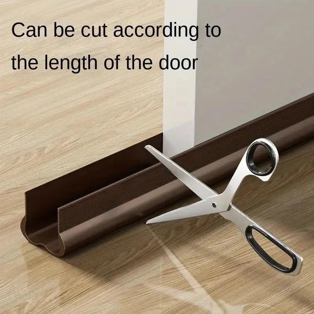 1-4pcs Door Bottom Sealing Strip PVC Soundproofing Wind and Dust Proof Weather Stripping Easy Installation Removable Strip Qme