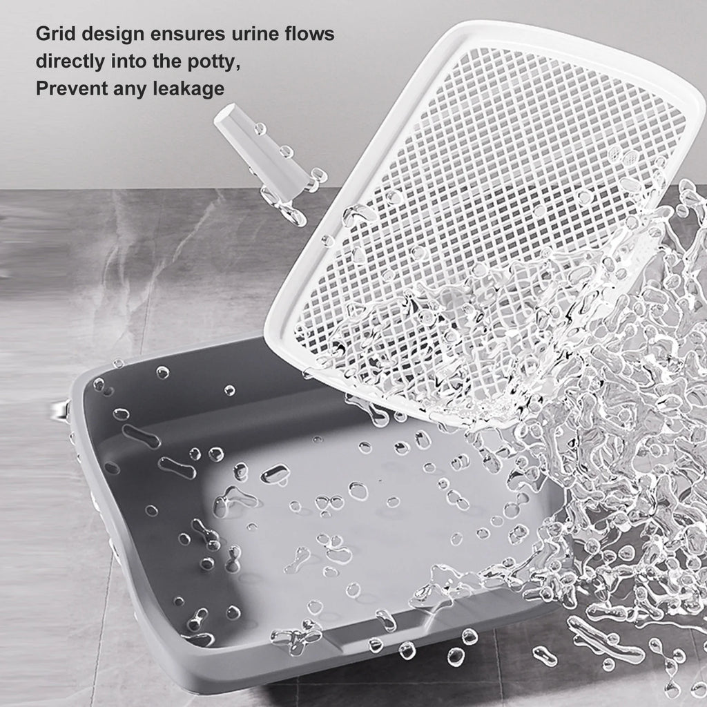Dog Training Toilet Dog Potty Tray Portable Multifunctional Pet Mesh Puppy Training Pad Holder with Splash Wall for Small Animal Qme