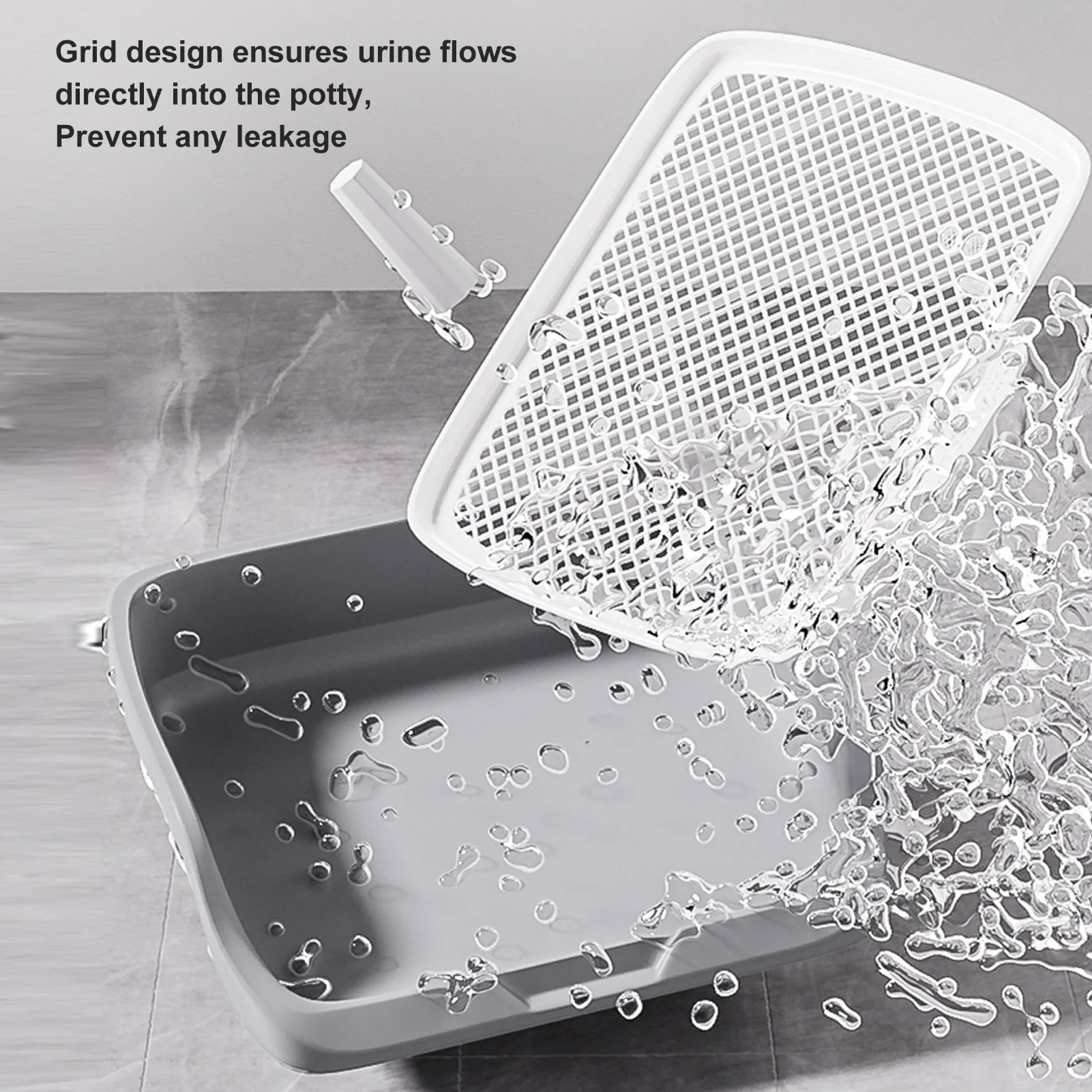 Dog Training Toilet Dog Potty Tray Portable Multifunctional Pet Mesh Puppy Training Pad Holder with Splash Wall for Small Animal Qme