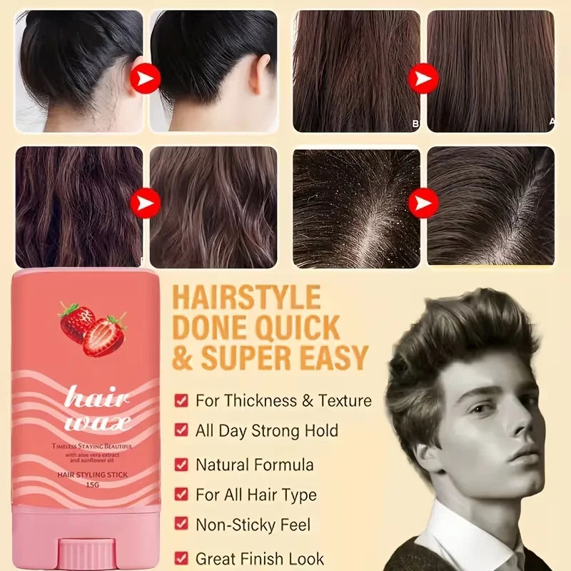 Solid Hair Wax Gel Long-lasting Hold Moisturizing Flexible Styling Qme