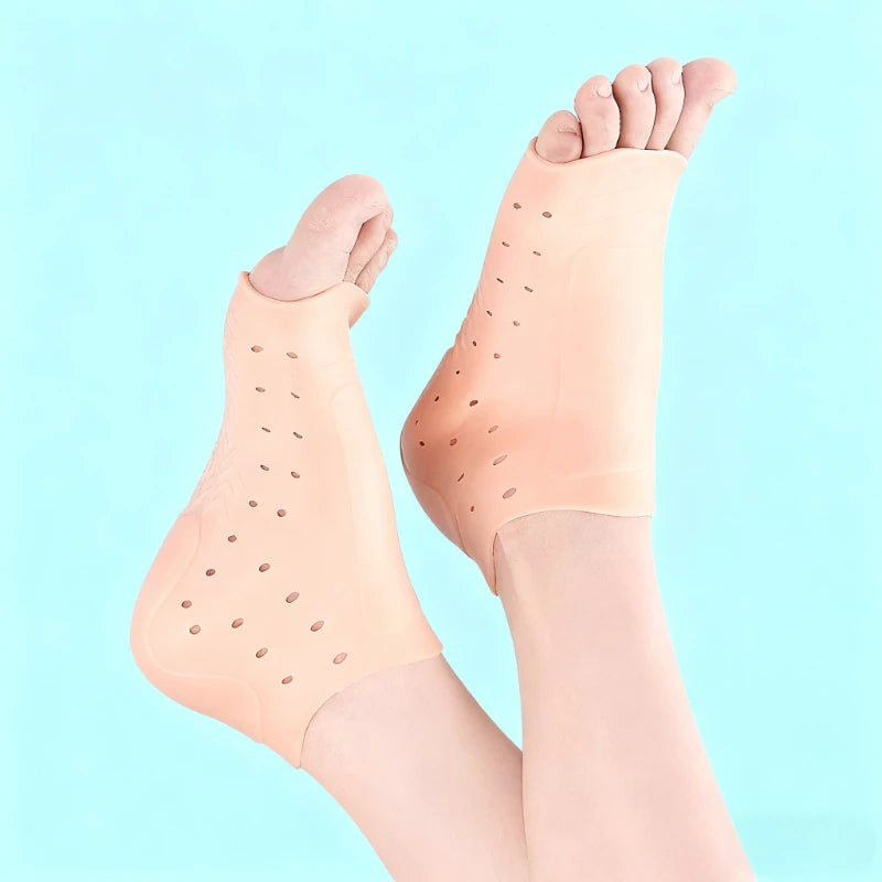 1pair Perforated Heel Cover Soft Shock Absorption Slow Pressure Qme