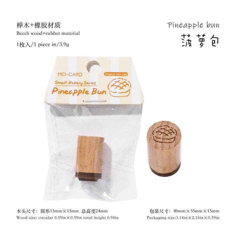 1 pc Vintage Coffee Bread Wooden Rubber Stamp Bottle Shape DIY Decor Scrapbooking Albums Wood Seal Daily Planner Stationery Qme E