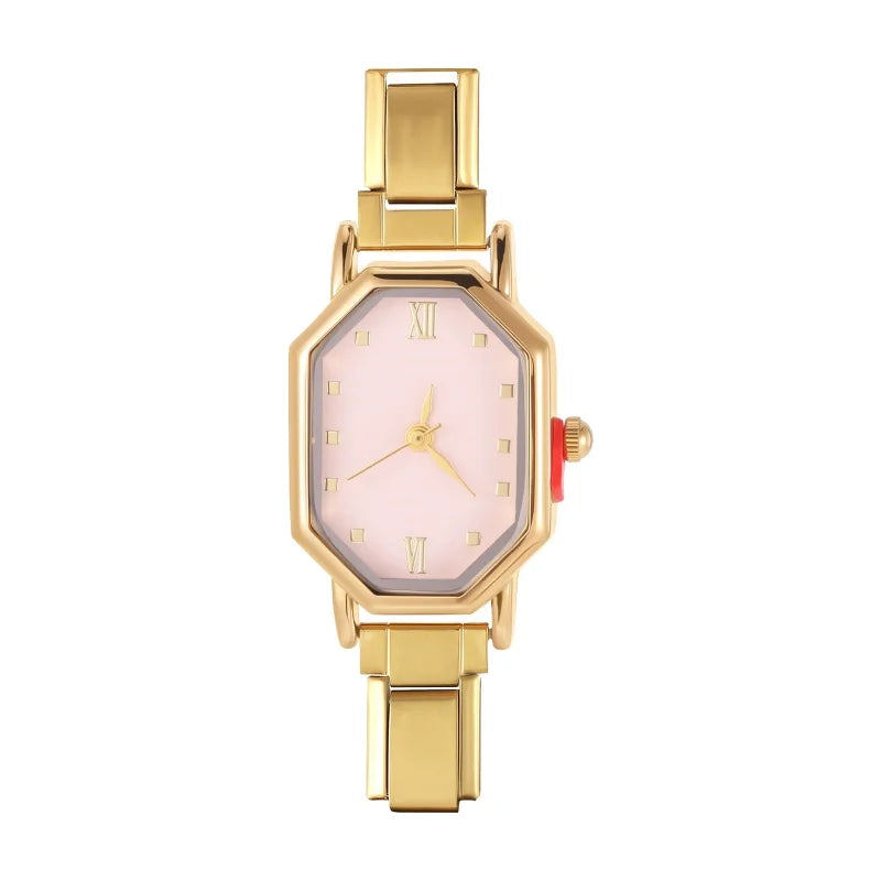 Fashion Watch Women's DIY Width Italian Elastic Charm Stainless Candy