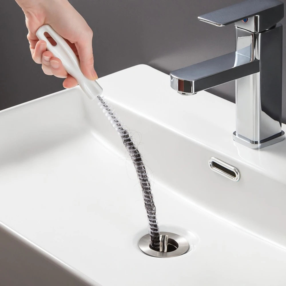 Bathroom Kitchen Sewer Unclogger Drain Plunger Hair Cleaning Tool Pipe Dredge Washbasin Sink Clog Remover Kit Qme