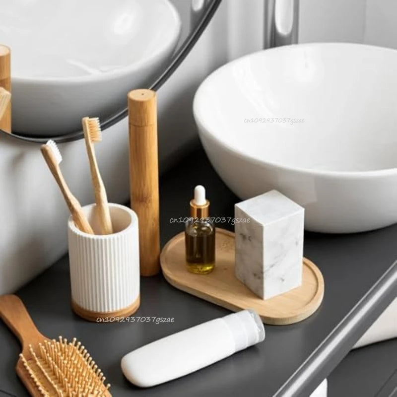 Durable Bamboo Tray Simple Style Wood Saucer for Home Decor Plant Pot Base Coffee Tea Cup Mat Kitchen Accessories Gift Idea Qme