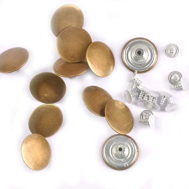 20Pcs/Set Mixed Metal Button For Sewing Clothing Bronze Jeans Buttons Clothes Bags Accessories Garment Decorative 17/20mm c2173 Qme