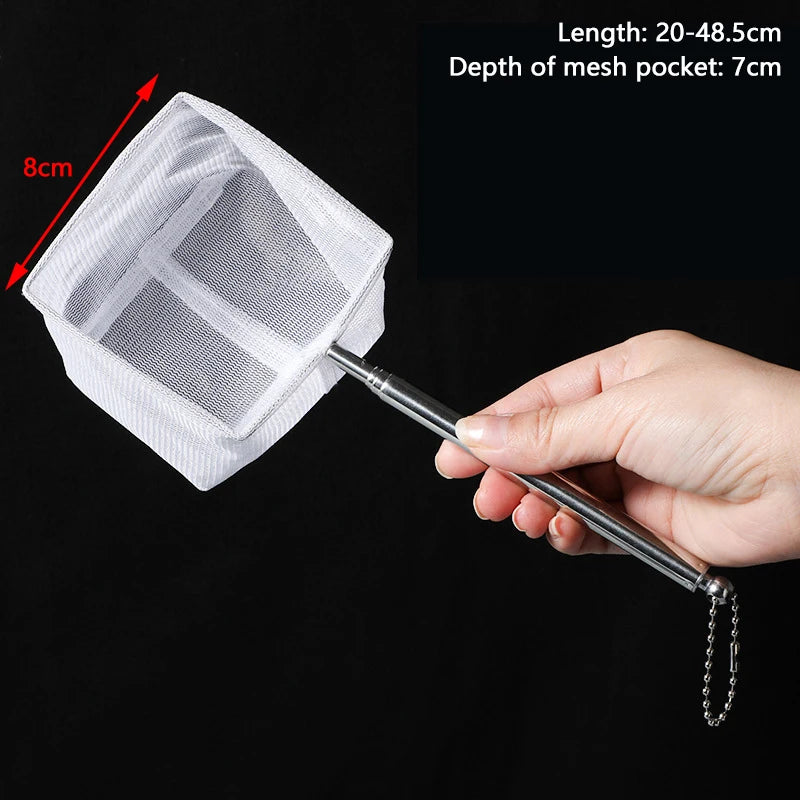 Fish Fishing Net Stainless Steel Retractable Small Shrimp Nets Qme A2