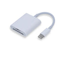 2 In 1 Type C TF SD Card Reader Adapter For iPhone 3.0 OTG Card Reader Camera Photo Transmission To Phone Splitter Qme creamy-white