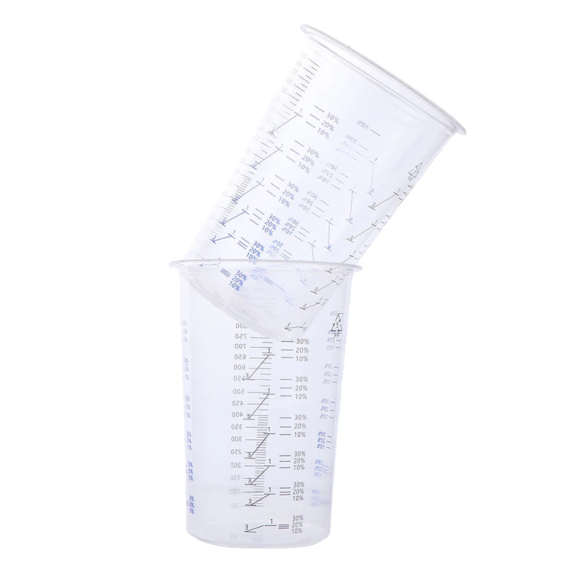 Accurate Mixing Paints Liquids Paint Calibrated Cup Plastic Cups Pots Qme