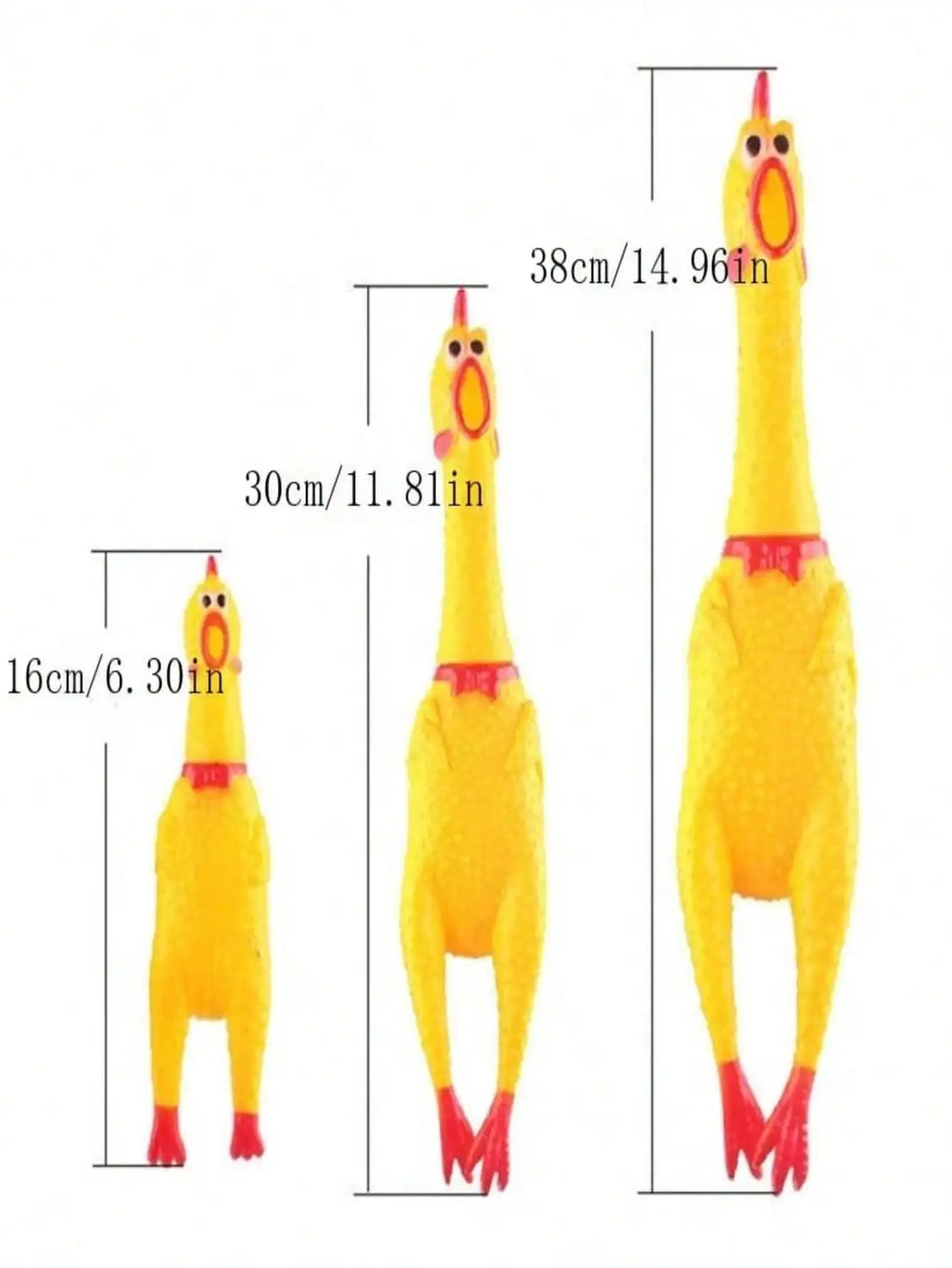 Big Small Screaming Chicken Prank Novelty Stress Relief Toy Funny Qme S