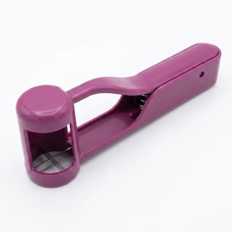 Fruit Slicer Press Stainless Steel Blade Grape Cherry Strawberry Qme Purple