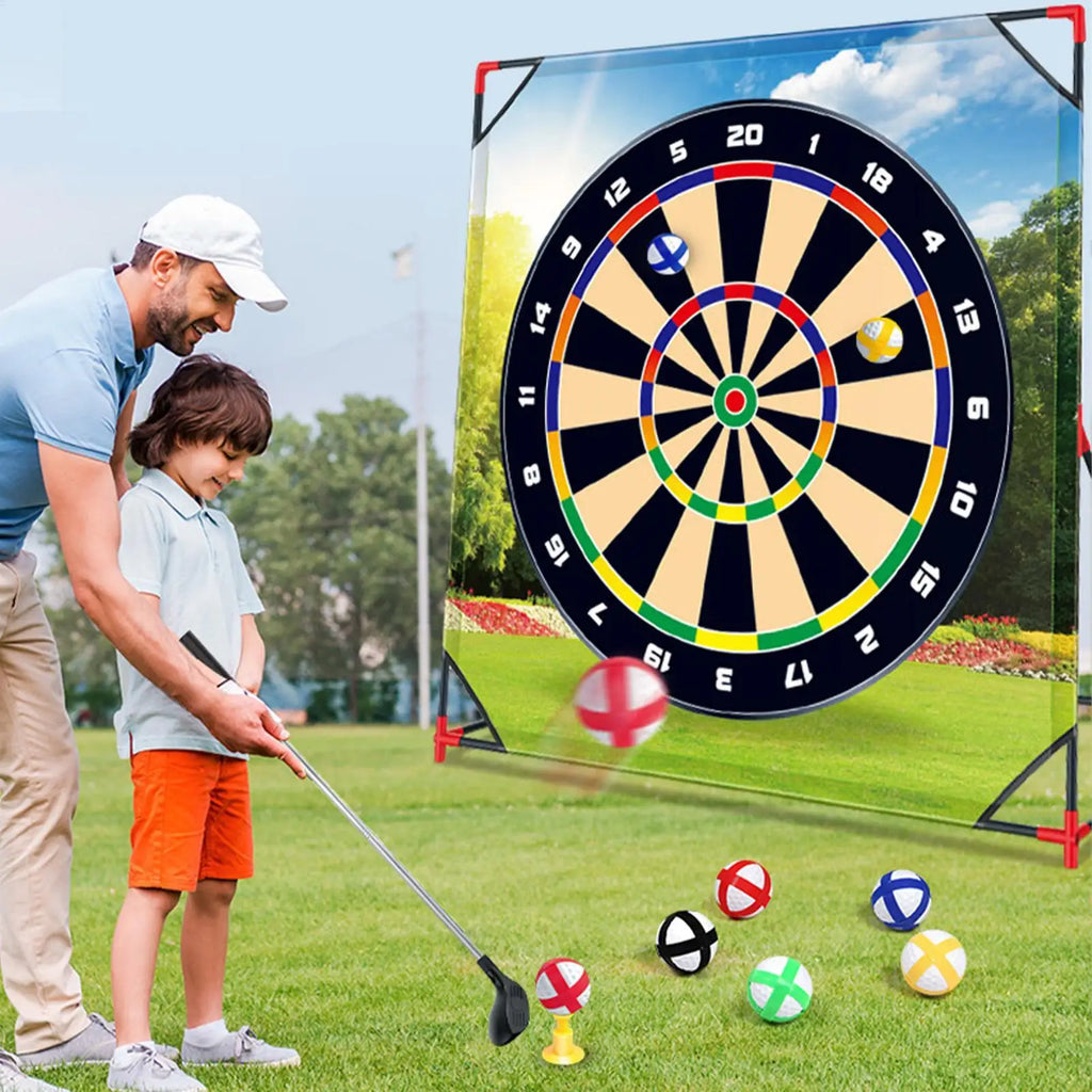 One Set Golf Battle Chipping Game Golf Hitting Mat Sports Activities Putting Practice Toy Swing Training Tool For Home Backyard Qme