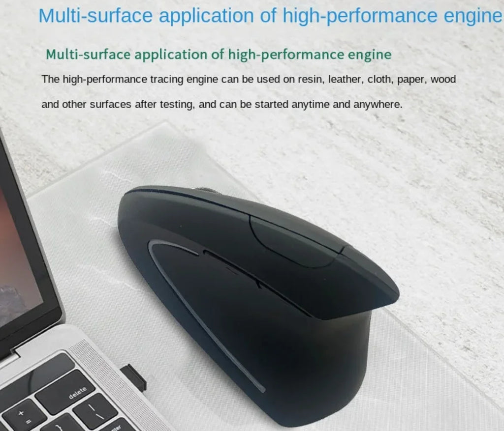 Spot Charging Vertical Wireless Mouse Cross-Border Ergonomic Luminous Dual-Mode Silent Photoelectric Bluetooth Mouse Wholesale Qme