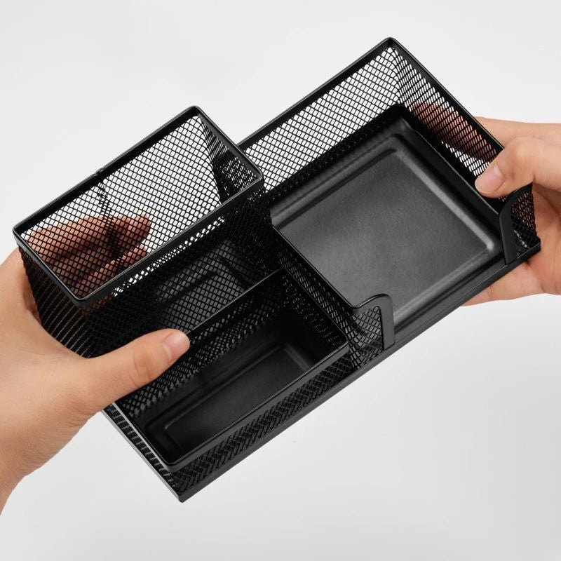 Desk Stationery Organizer Creative Metal Pen Holder Pencil File Qme