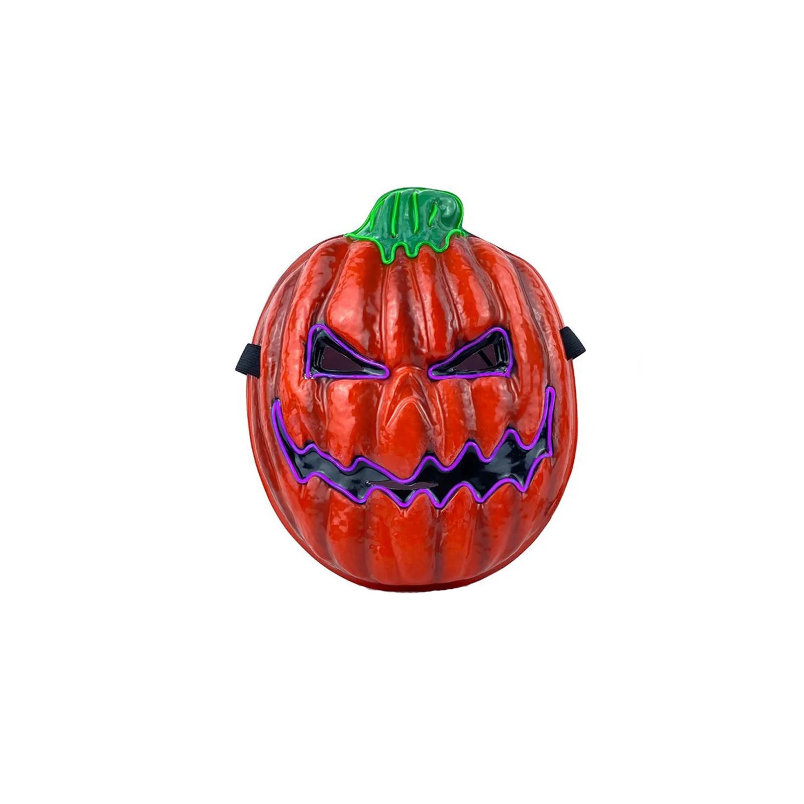 Creative Halloween Party Props Luminous LED Horror Mask Gloiwng Neon Pumpkin Head Mask Light Up Ghost Face Mask Scary Decoration Qme I