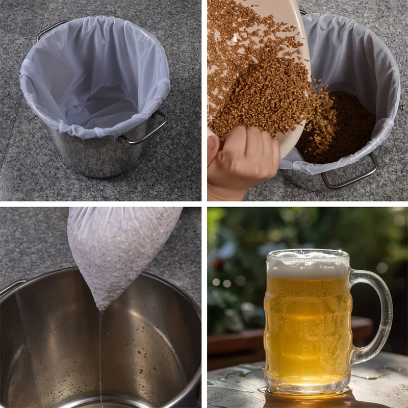 Reusable filter bags, suitable for cold brew coffee,tea the fine mesh is used to produce a fine pure pulp without pulp residue, Qme