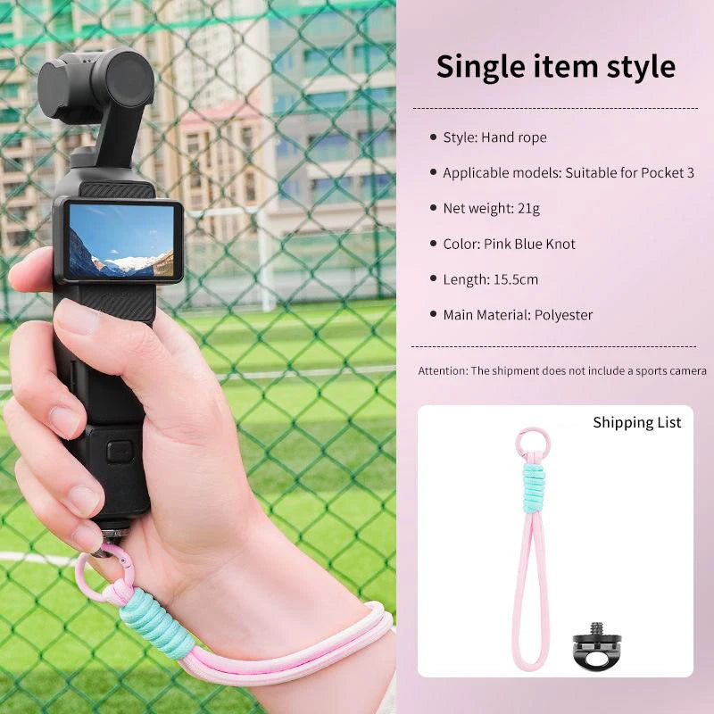 Lanyard OSMO Pocket 3 360 Wrist Hand Strap Handheld Gimbal Camera Qme Pink