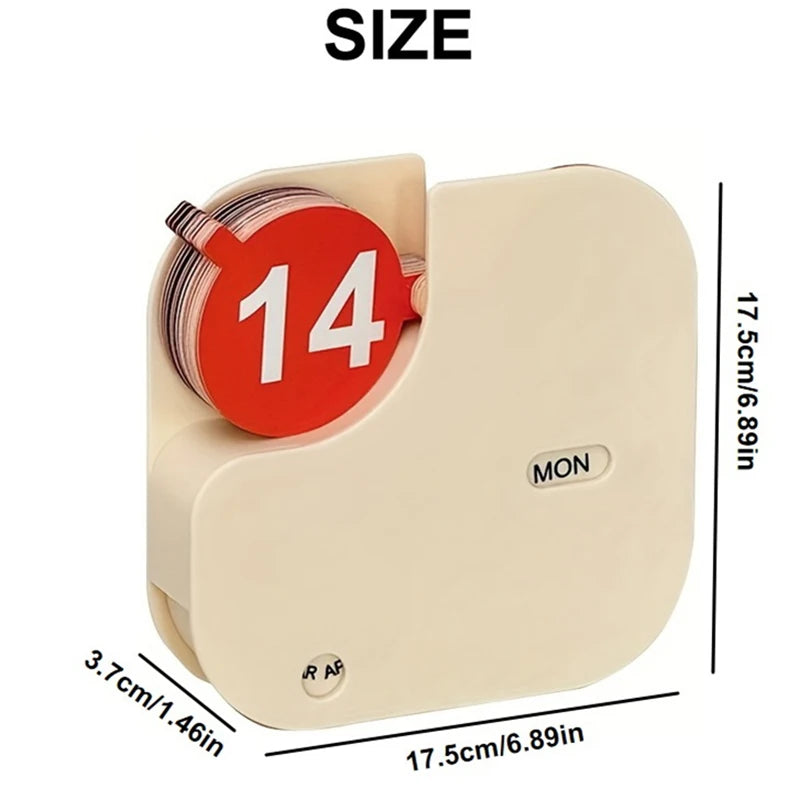 Desktop Calendar Flip Display Reusable Each Year Day Month Indicators Qme