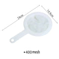 100/200/400 Mesh Ultra Fine Filter Mesh Strainer Spoon Sieve Washable High Density Nylon Screening Colander for Coffee Yogurt Qme 400 Mesh