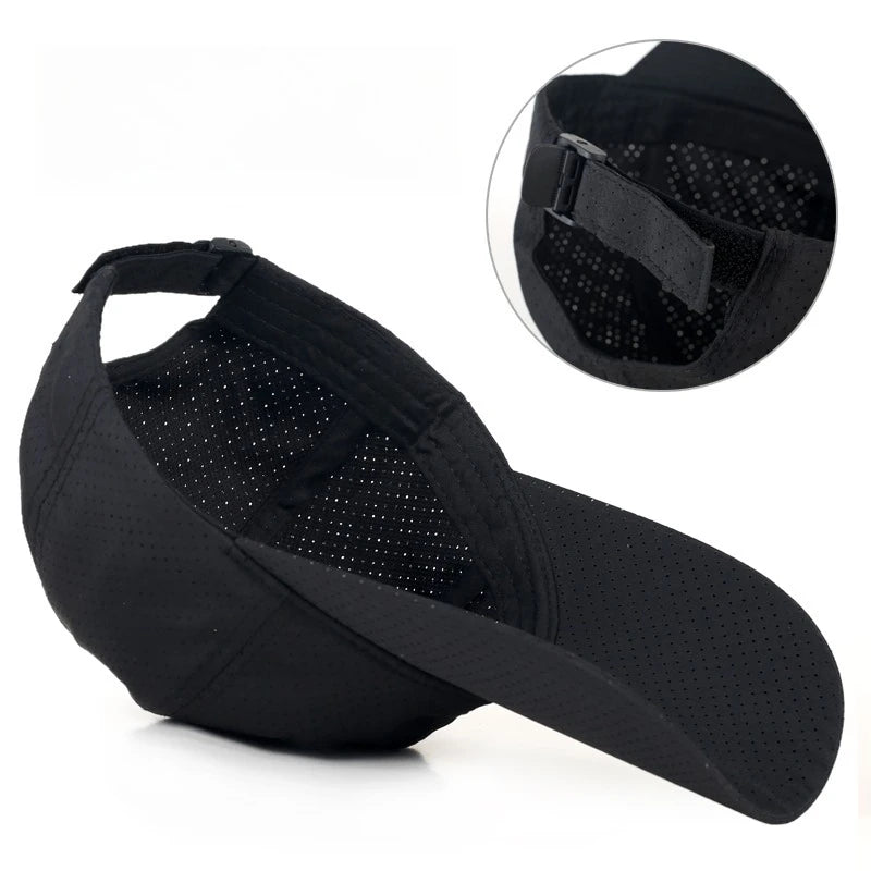 Quick Dry Fishing Hat Ventilated Mesh Long Brim Baseball Cap Outdoor Qme
