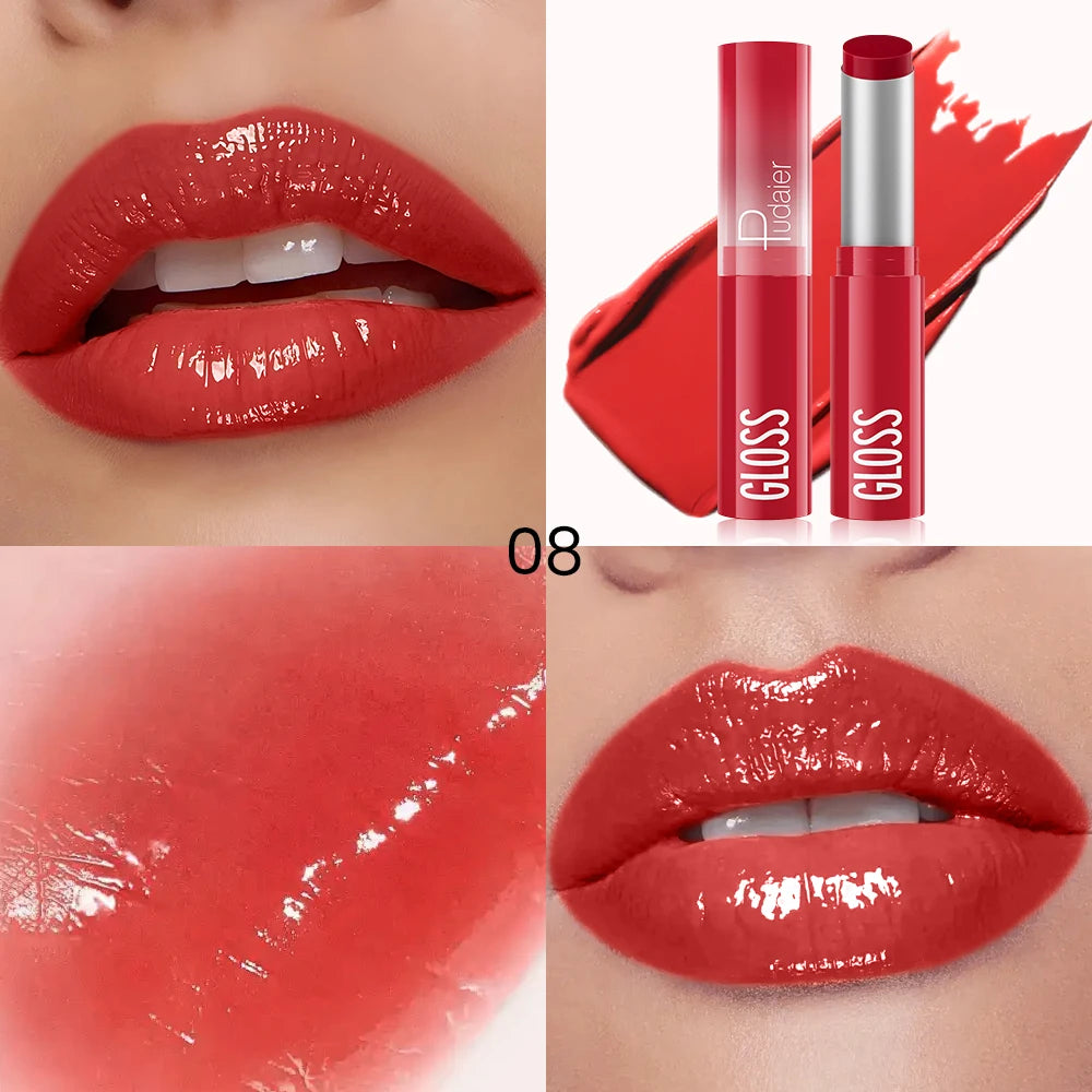 Hydrating Berry Shine Lipstick Long-lasting Plump Lip Cream Qme A-C2073-08