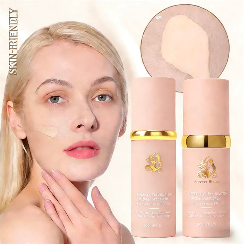 4-in-1 Foundation Magic Color Changing Foundation Liquid Soft Matte Long Lasting Hydrating Makeup Base maquiagem Spf 50 Qme