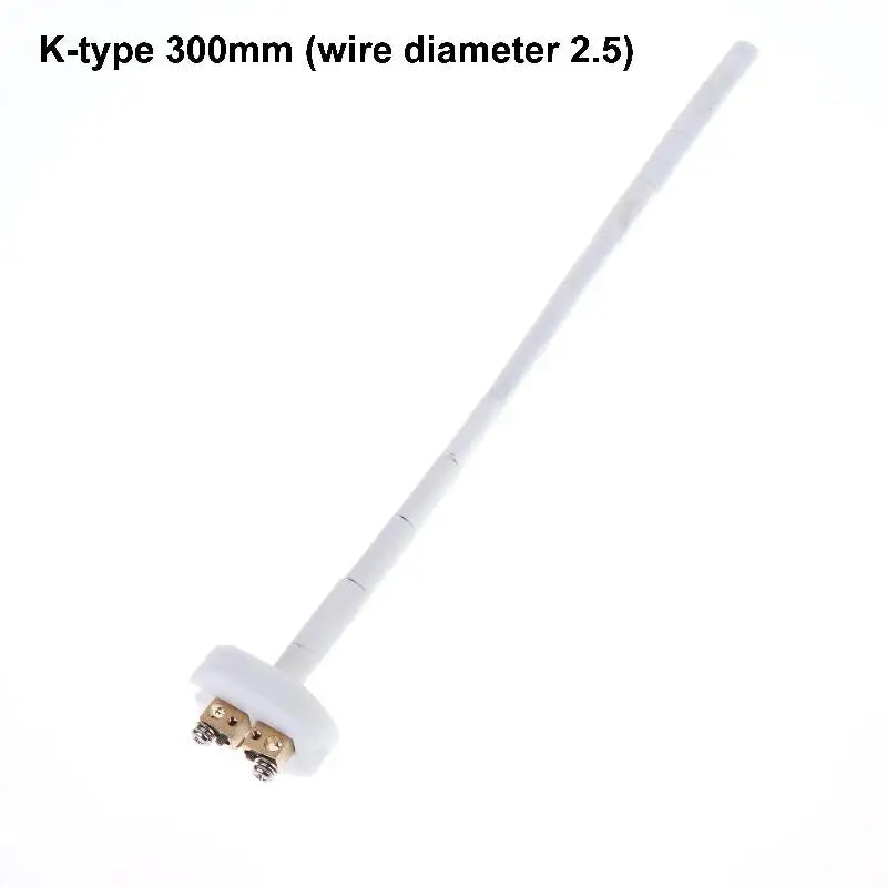 WRN-010 K Type Thermocouple Sensor 0-1300°C High Temperature Ceramic Core Thermostat Probe for Furnace Resistance Kiln Qme B3