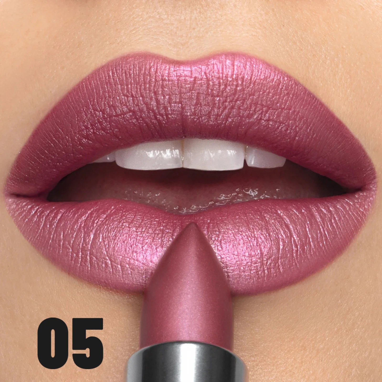 High-Pigment Metallic Lipstick Waterproof Long-Lasting Frosted Bronze with Gold Shimmer Moisturizing Matte Lip Gloss Cosmetics Qme 05