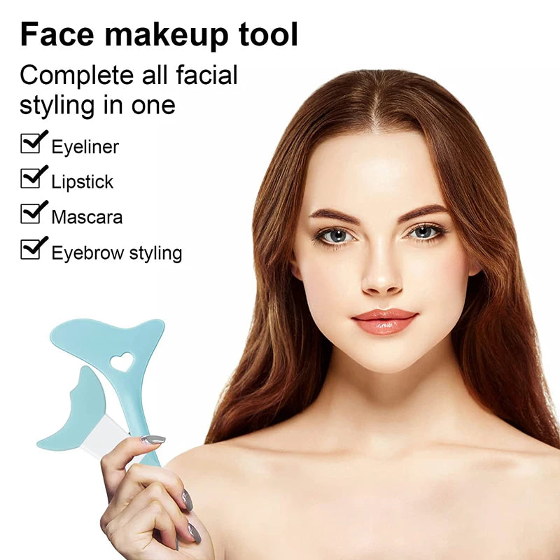 Silicone Eyeliner Makeup Stencils Wing Tips Marscara Drawing Lipstick Qme