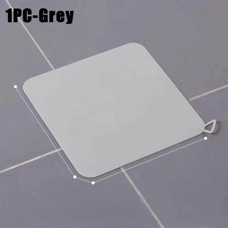 Silicone Floor Drain Deodorant Cover Bathroom Deodorant Insect-proof Seal Household Sewer Pipe Sink Anti-smell Floor Cover Qme 1PC Grey 12cmx12cm