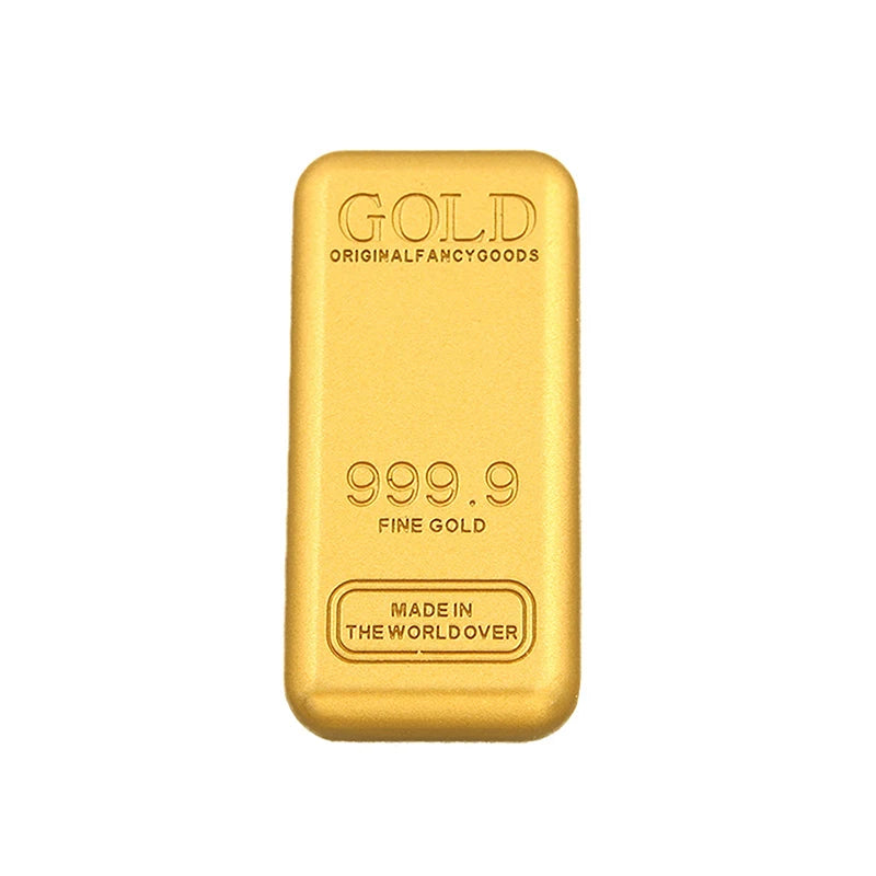 Home Decor Fake Gold Bar Simulated Golden Brick Movie Prop Novelty Qme