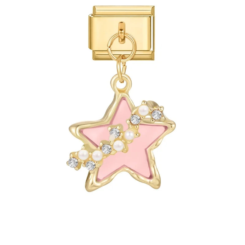 Luxurious Italian Steel Stainless Pendants Inlaid Artificial Zircon