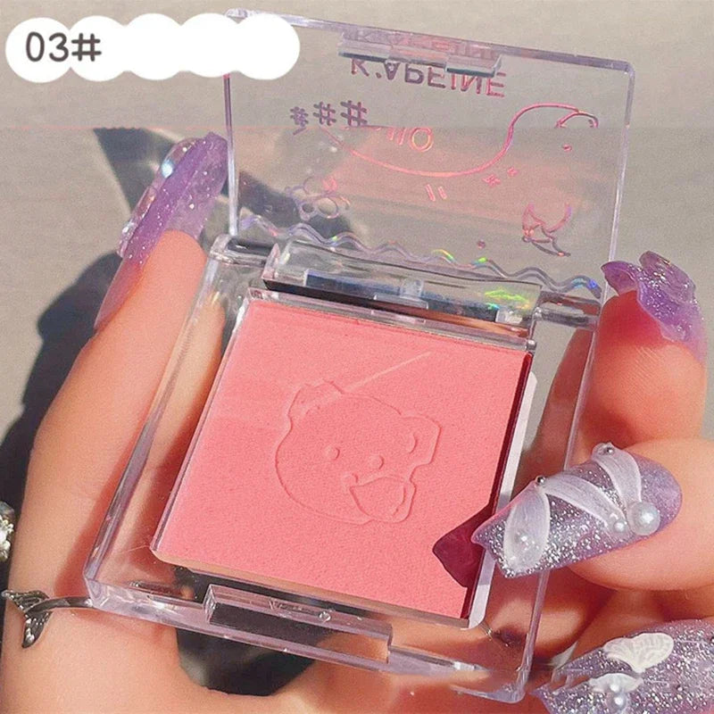 New 6 Colors Blush Makeup Palette Mineral Powder Red Rouge Lasting Natural Cream Cheek Tint Orange Peach Pink Blush Cosmetic Qme C-3