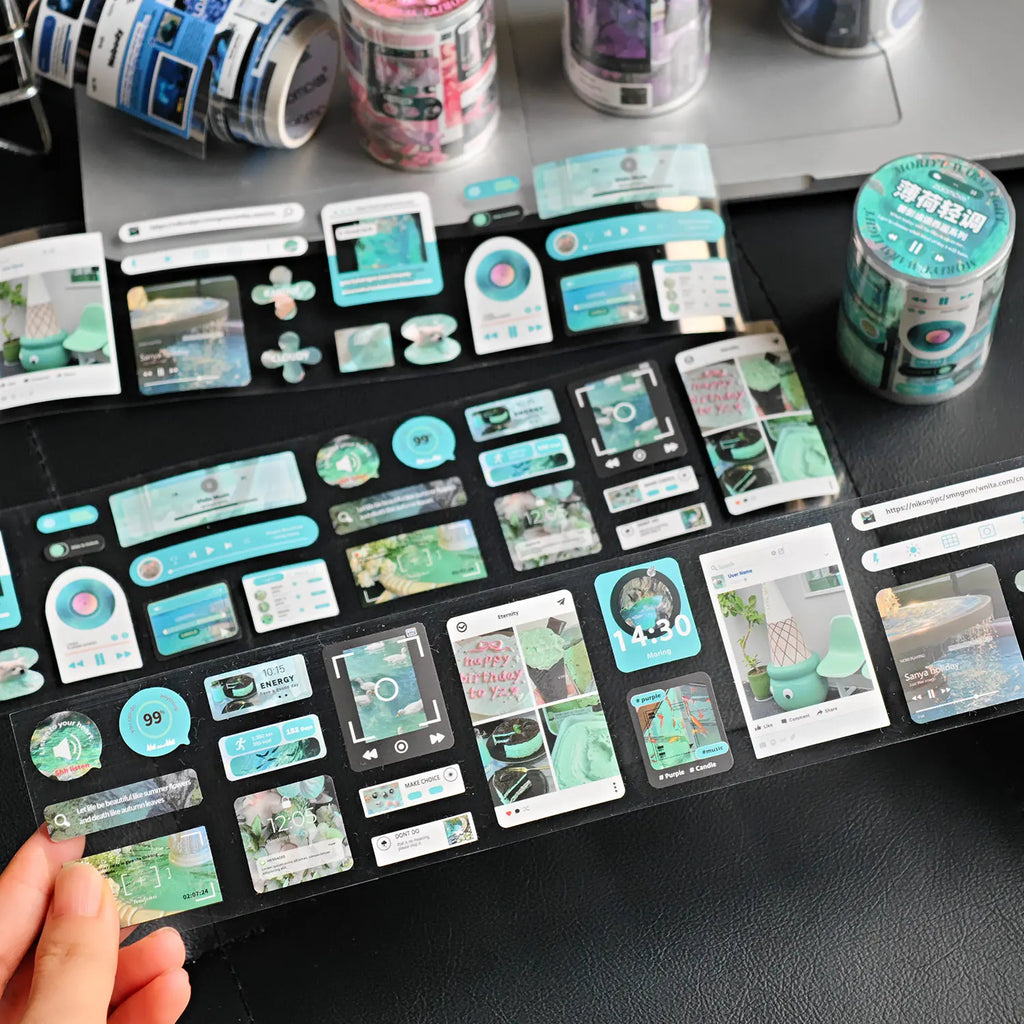 6x200cm Movie Film Theme Landscape Washi Tape DIY Scrapbooking Collage Junk Journal Sticker Hand Account Label Masking Tape Qme