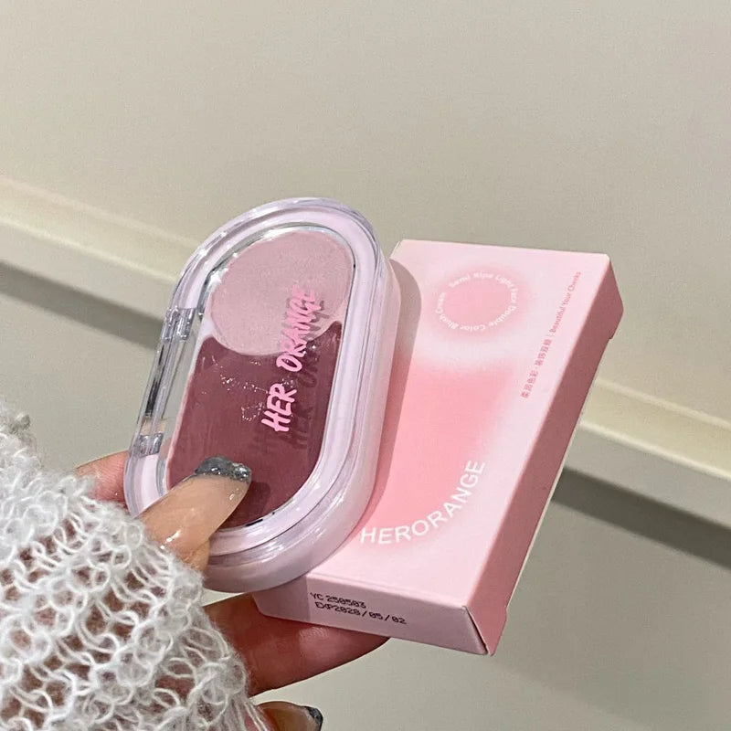 Dual-color Blush Cream Moisturizing Matte Finishwith Expanding Qme