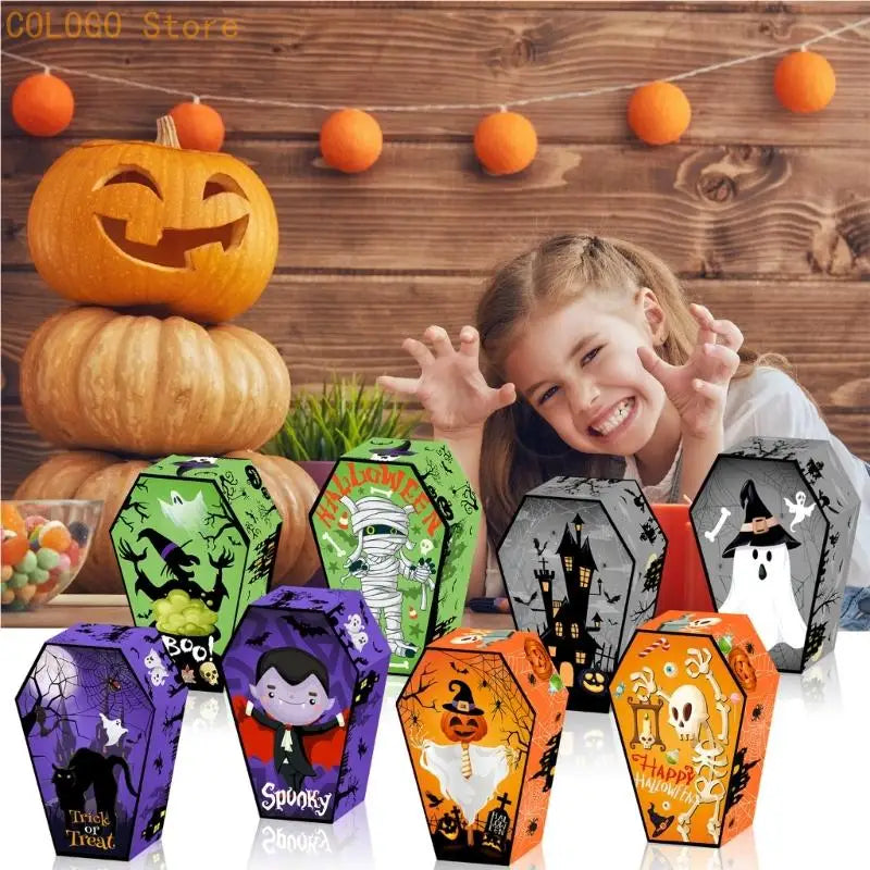 Halloween Themed Candy Packaging Boxes 250GSM Cardstock Party Qme