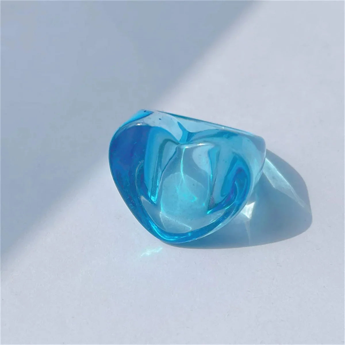 Y2k Handmade Colored Acrylic Resin Inlaid Gemstones Personality Lovely Pope Rings For Women Girls Party Jewelry Hip Hop Rings Qme Size 7 lan