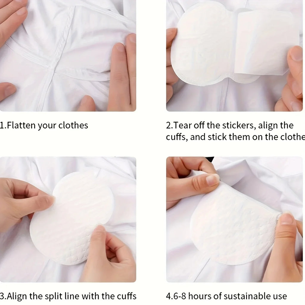 20 30 50 70 Underarm Sweat Pads Washable Deodorant Shields Absorbing Qme